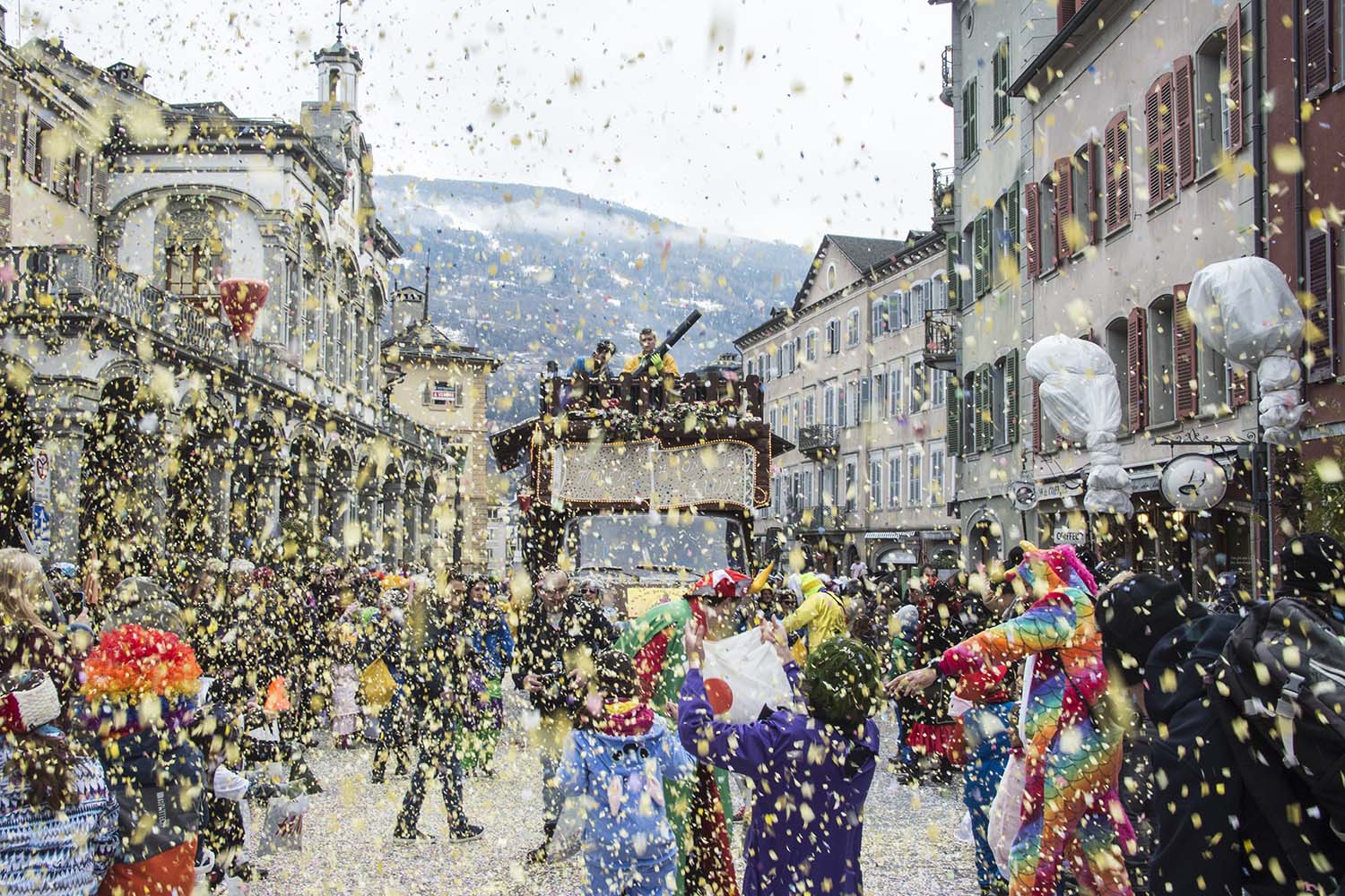 Le grand cortège du carnaval de Sion, samedi dernier.