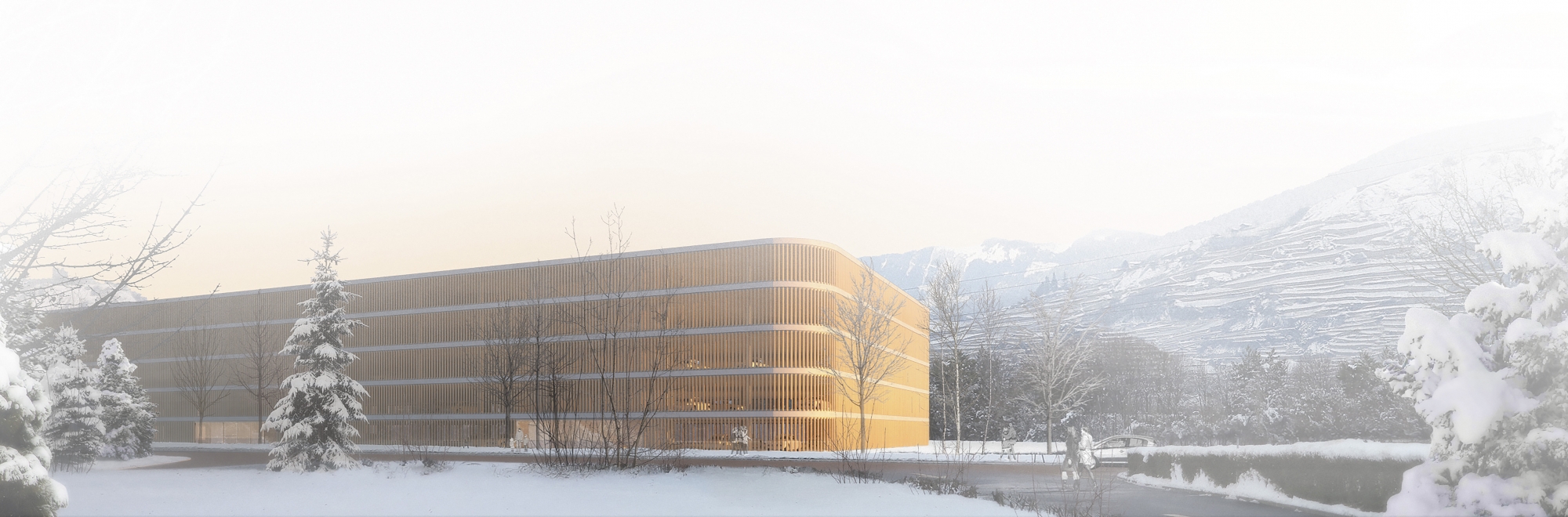 Le futur parking couvert de l'hôpital de Sion permettra d'accueillir 1138 véhicules.