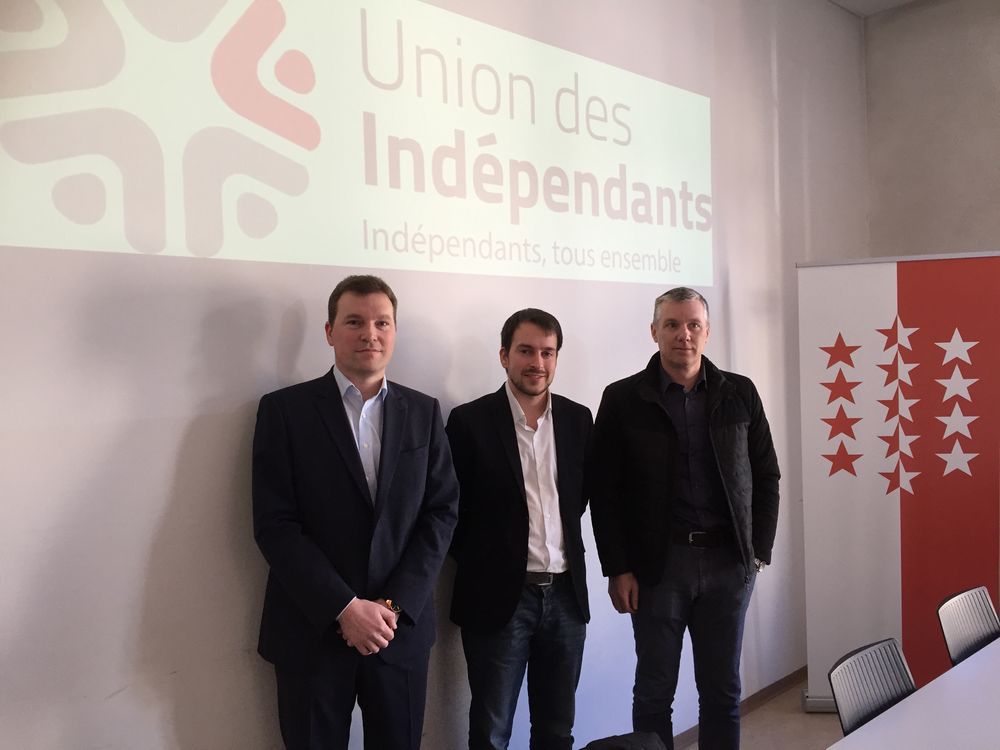 Thomas Birbaum, Jérôme Monnat et François Pellouchoud de l'UDI.