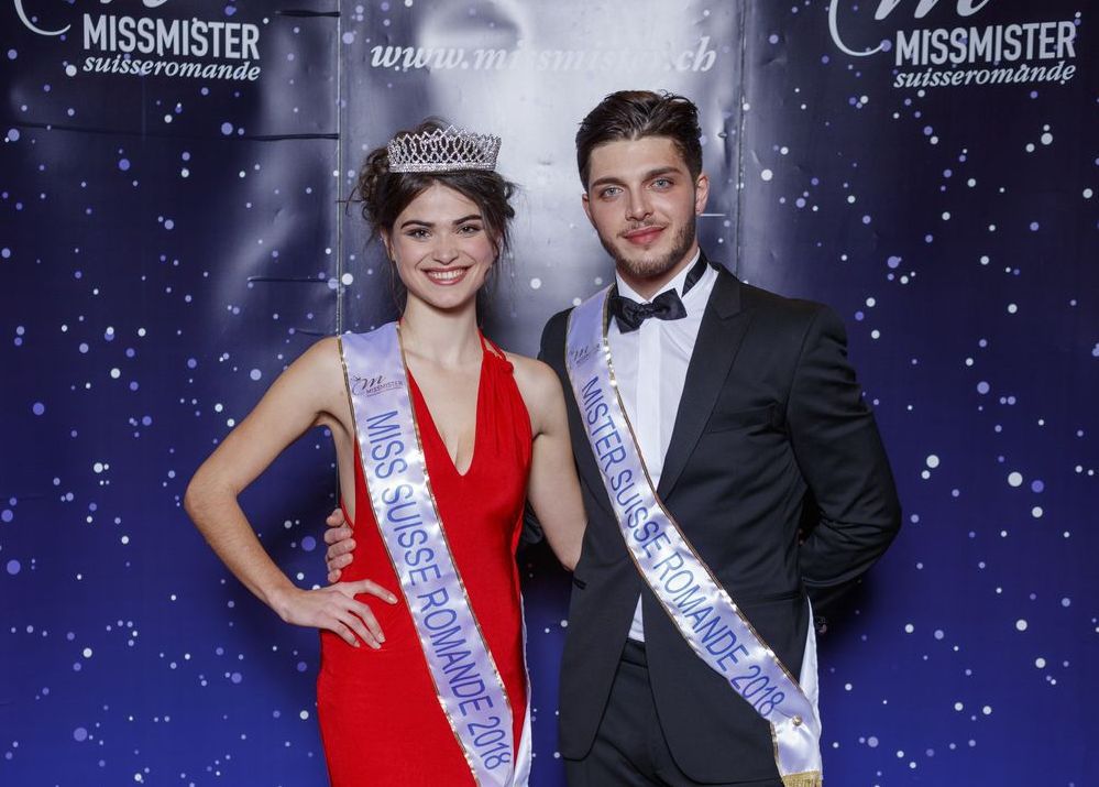 Ici aux côtés de la nouvelle Miss Suisse romande, la Genevoise Margaux Matthey, le Vétrozain Lirim Ramosaj succède au Vaudois Joël Casella.