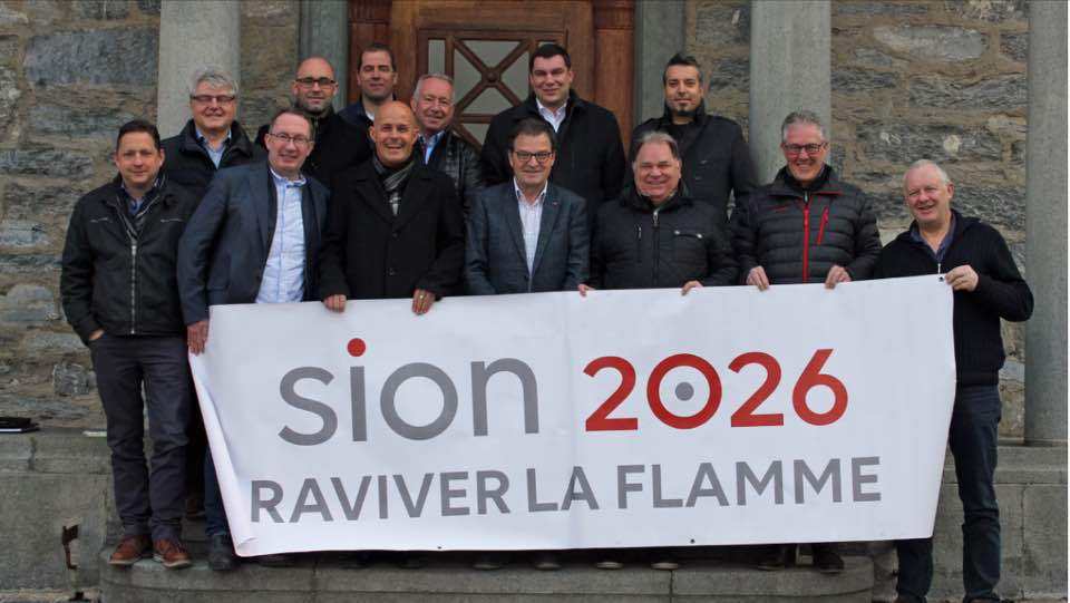 Les présidents des communes du district de Sion ravivent la flamme de la candidature de Sion 2026.