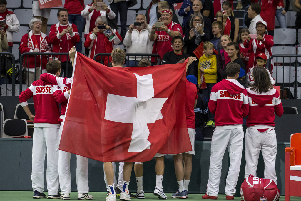 La Suisse recevra la Suède à Bienne lors des barrages de Coupe Davis du 14 au 16 septembre. (illustration)
