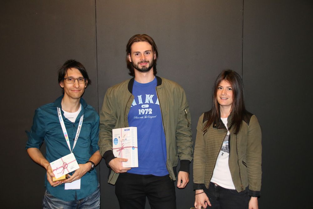 Fabien Terrani, Lorenzo Lamberti et Célia Ahmad l’ont emporté avec leur projet «Digital Flora». 