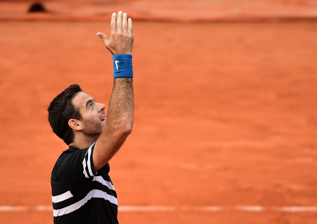  L'Argentin Juan Martin Del Potro, 6e mondial, s'est qualifié pour les quarts de finale de Roland-Garros pour la première fois depuis 2012.