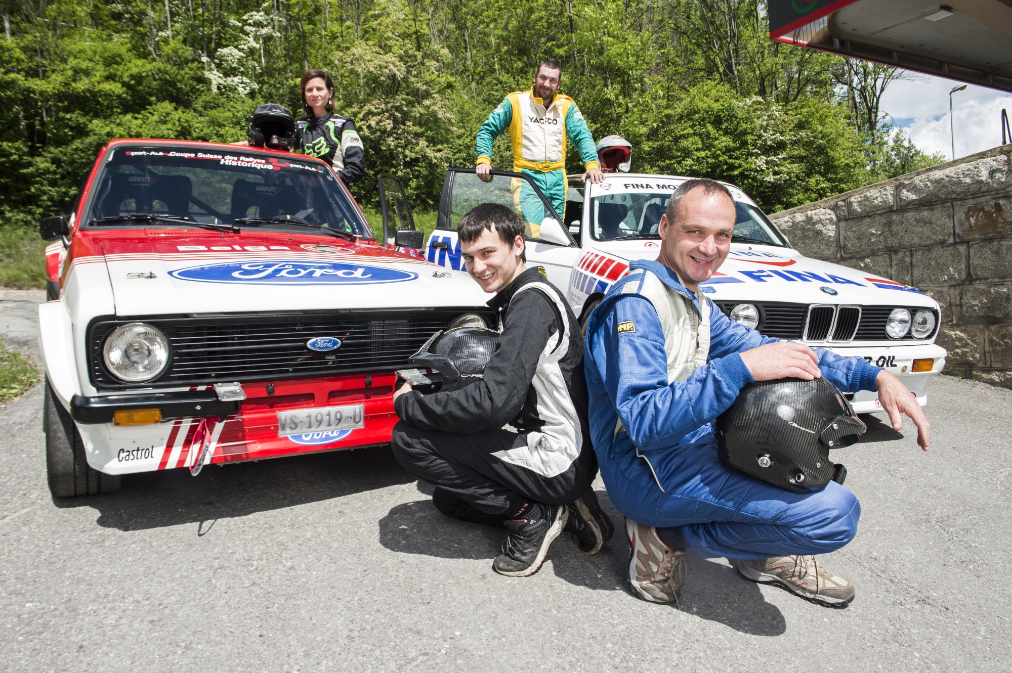 Florence et Kevin Bérard, à gauche, feront équipage sur une Ford Escort alors que Frédéric Rausis et Eddy Bérard seront associés dans une BMW M3.