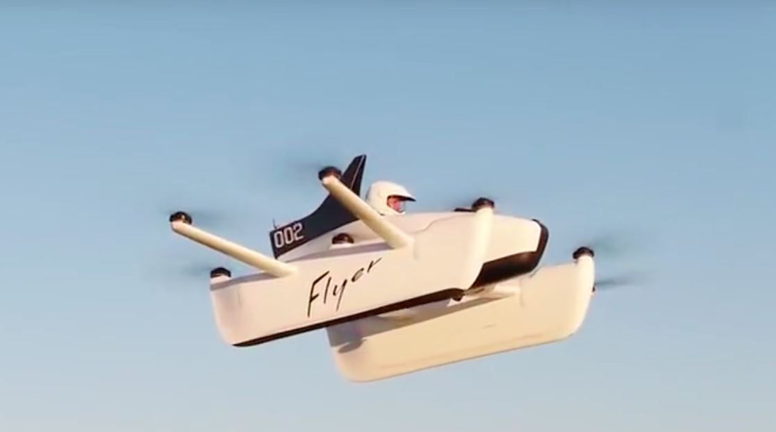 Flyer est le premier véhicule personnel de Kitty Hawk et une première étape pour faire du vol un élément du quotidien.