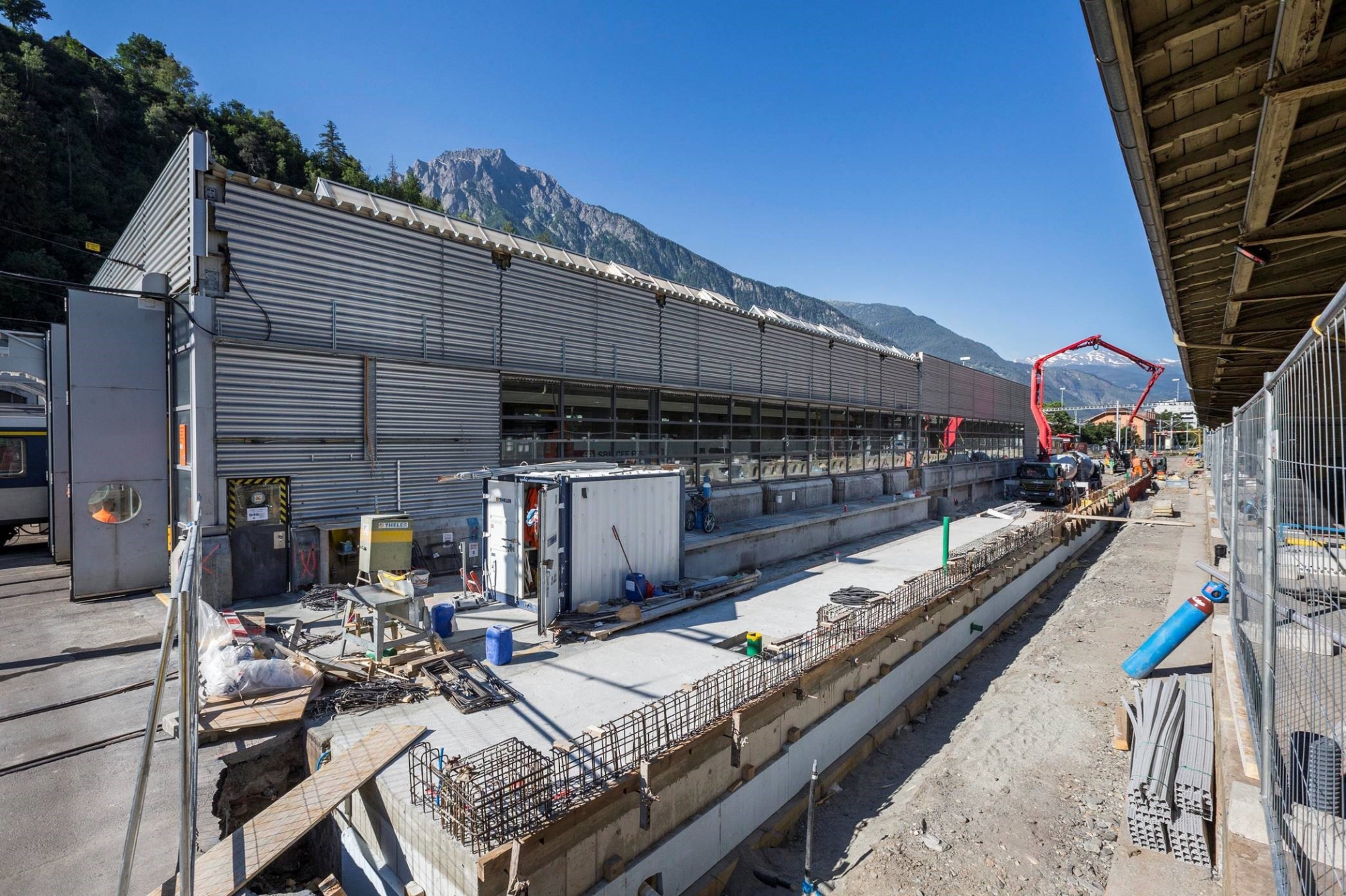 Le nouveau centre d'entretien des CFF à Brigue – le seul en Valais pour le trafic grandes lignes – sera opérationnel au printemps 2019.