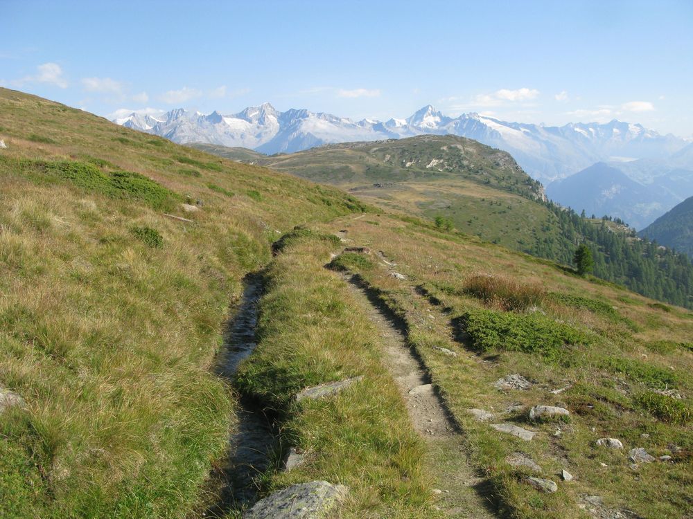 De magnifiques paysages sont traversés. Ici, le bisse d'Heido, dans le Haut-Valais.