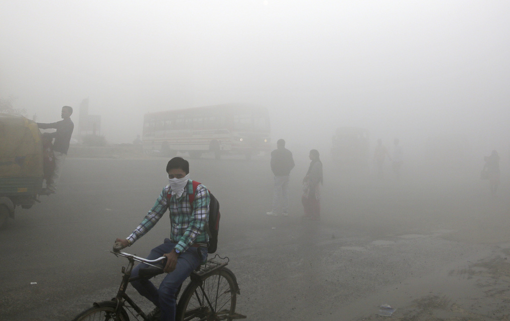 La part de diabètes dus à l'air pollué est estimée comme plus forte dans des pays où la réglementation est moins stricte et moins bien respectée, comme l'Inde. (illustration)