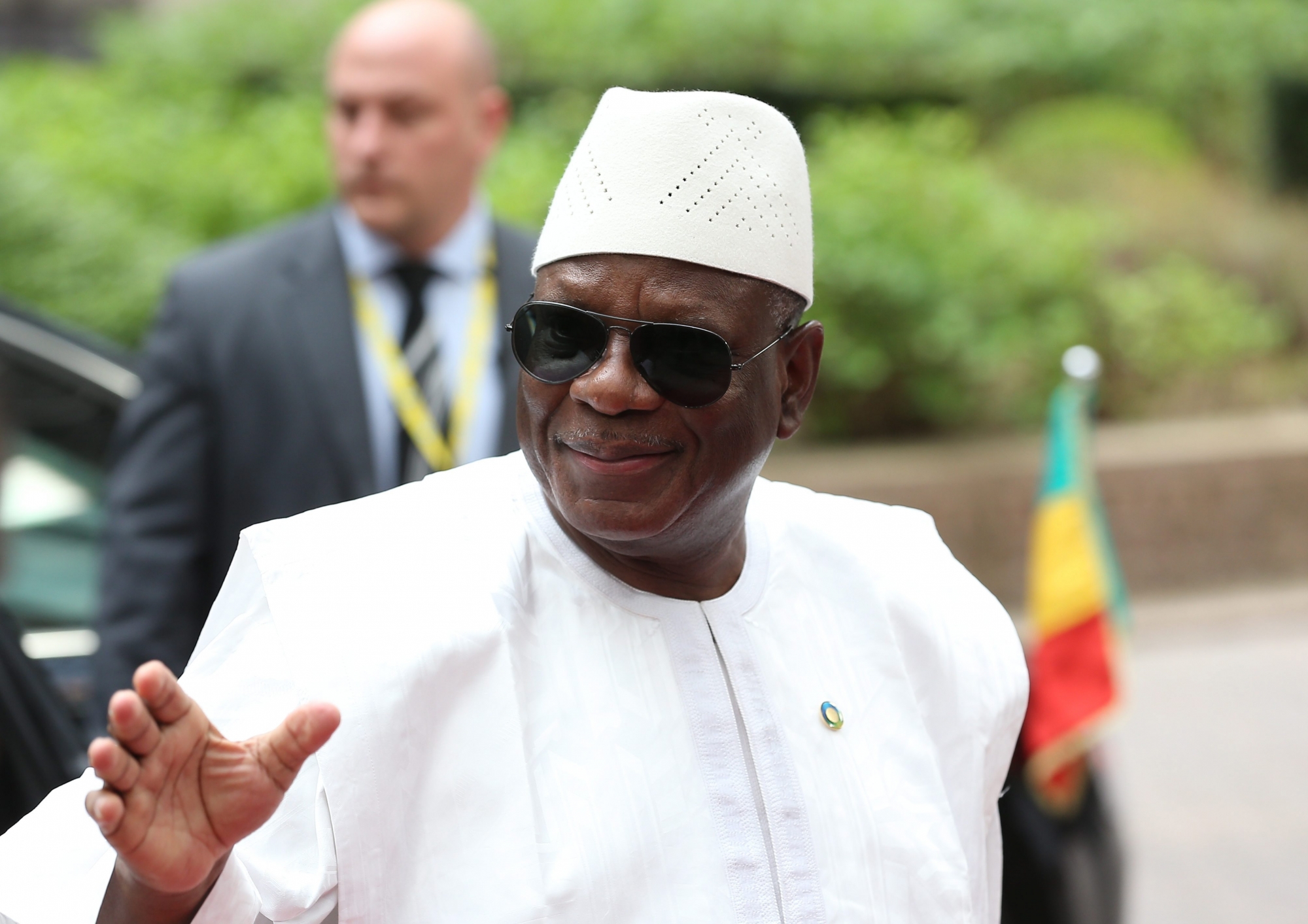 epa04150804 The President of the Republic of Mali Ibrahim Boubacar Keita arrives at the fourth EU-Africa Summit of Heads of States at the European council headquarters in Brussels, Belgium, 02 April 2014. Discussions at the summit will focus on the theme 'Investing in People, Prosperity and Peace'. Topics will include education and training, women and youth, legal and illegal migrant flows between both continents, ways to stimulate growth and to create jobs, investing in peace and in ways to enhance EU support for African capacities in managing security in the continent.  EPA/JULIEN WARNAND BELGIEN EU AFRIKA GIPFEL