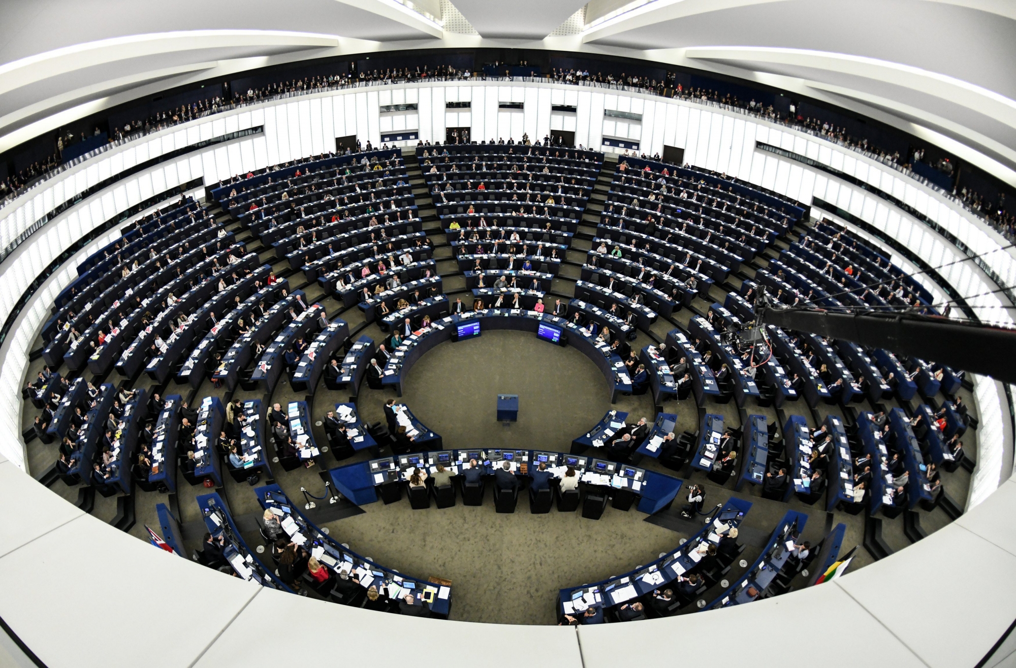 epa06674677 A general view shows the European Parliament in Strasbourg, France, 17 April 2018. French President Emmanuel Macron delivered on the dayt a speech about the future of the European Union with the Members of Parliament.  EPA/PATRICK SEEGER FRANCE EU PARLIAMENT