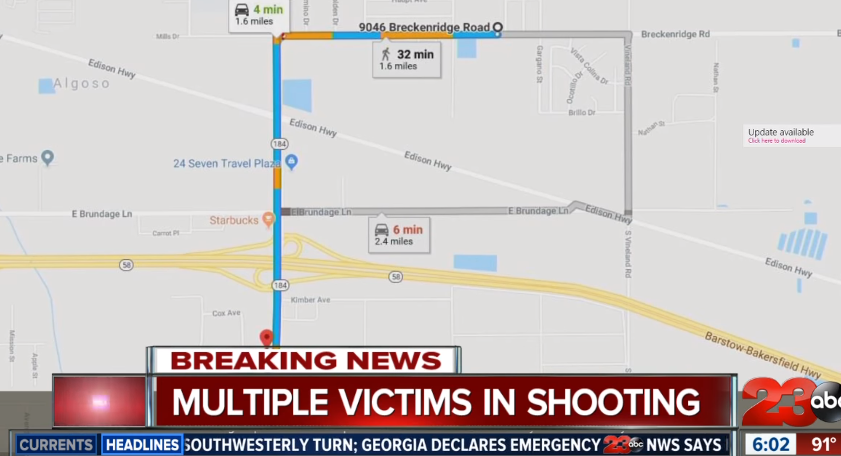 Le tireur a tué sa femme et un homme près d'une entreprise de camionnage située à Bakersfield.