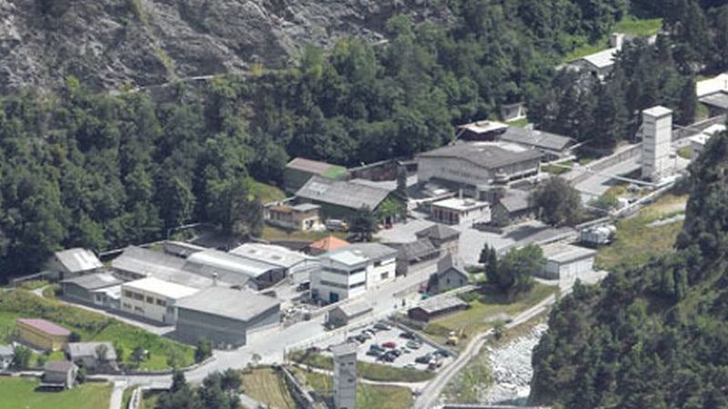 Le site de la Société suisse des explosifs à Brigue.