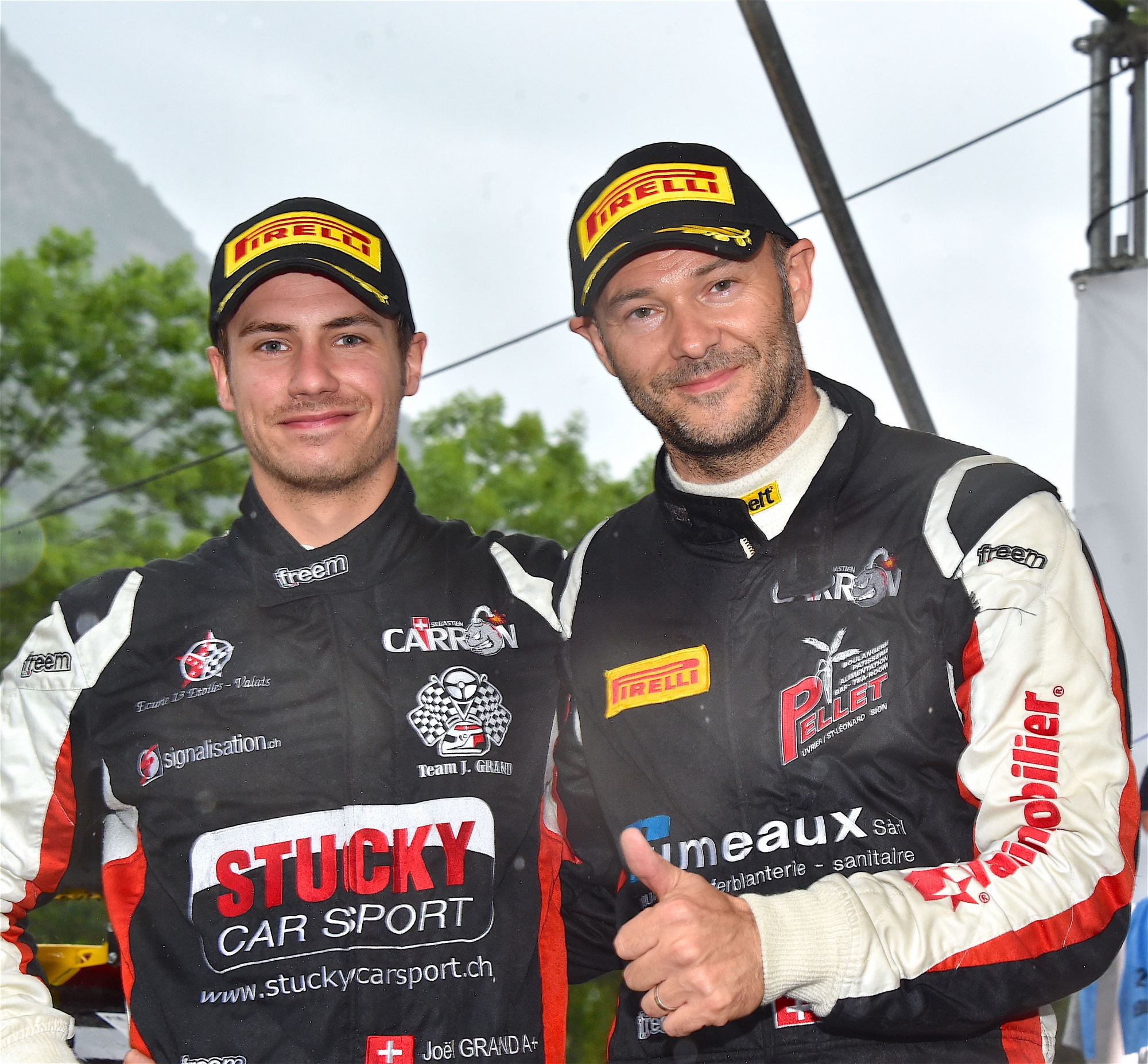 Sébastien Carron (à droite) et Vincent Landais à nouveau associés le temps d'un rallye. 