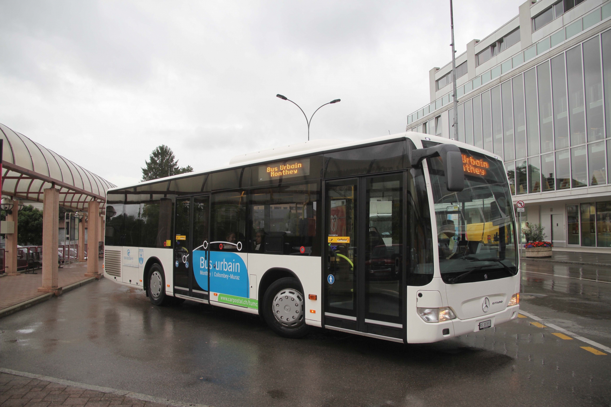 Toute la structure des bus dans le Chablais sera gérée par les TPC (ici l'actuel bus urbain de Monthey).