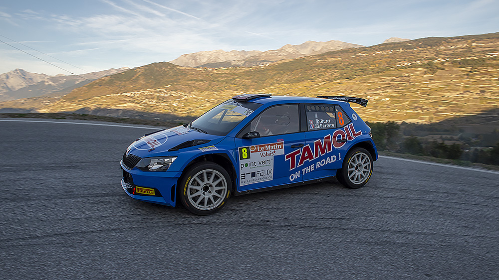 Olivier Burri a signé six des neuf meilleurs temps lors de la première journée du Rallye international du Valais.