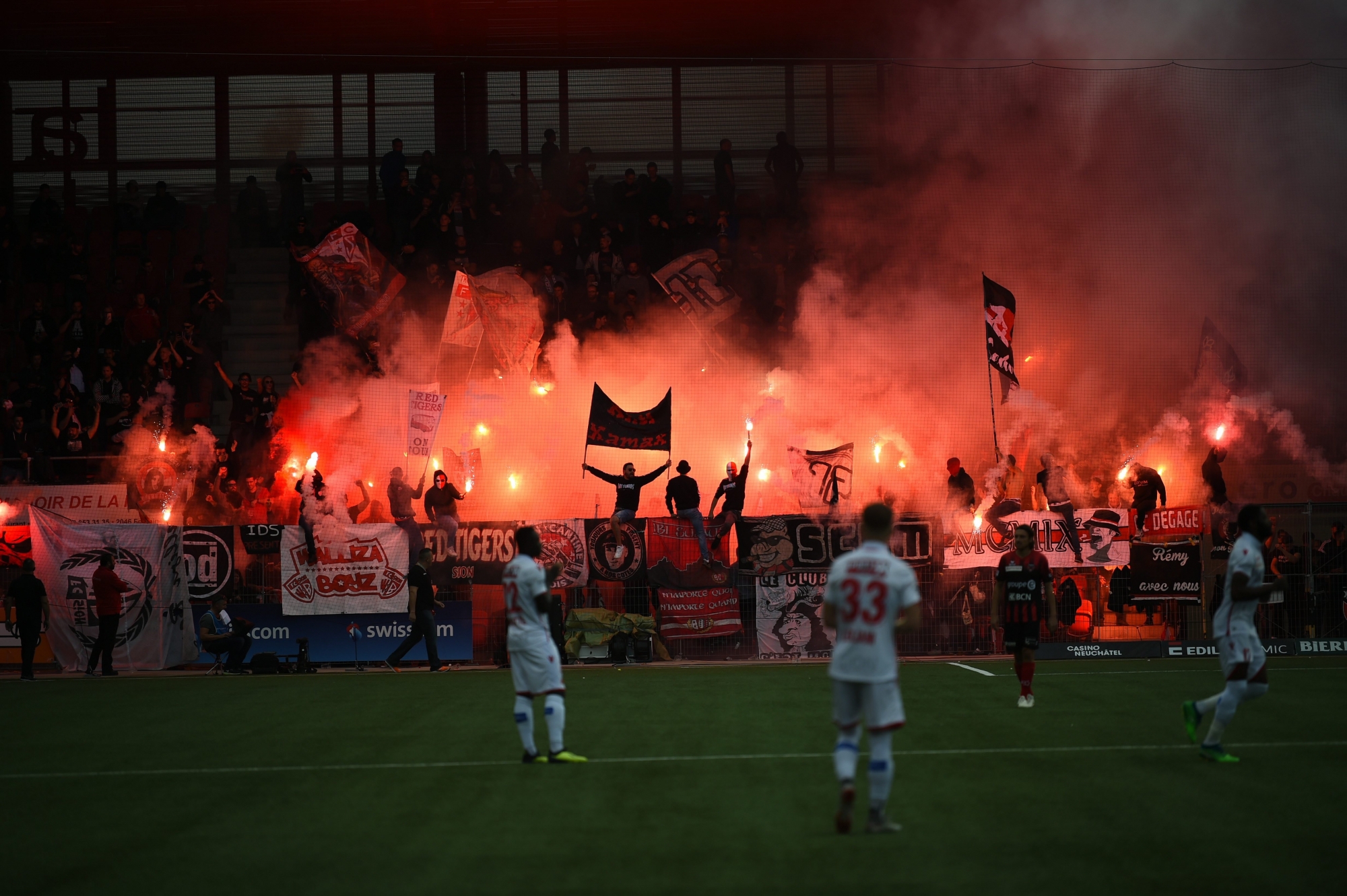 Xamax - Sion.    Supporters Sion    NEUCHATEL 7/10/2018  Photo: Christian Galley