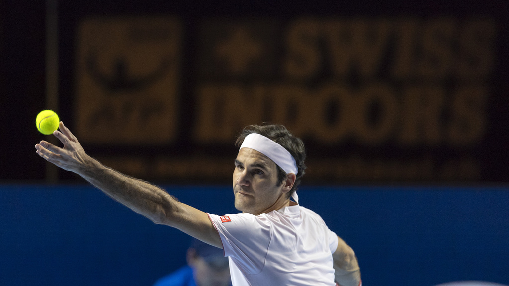 Roger Federer en action.