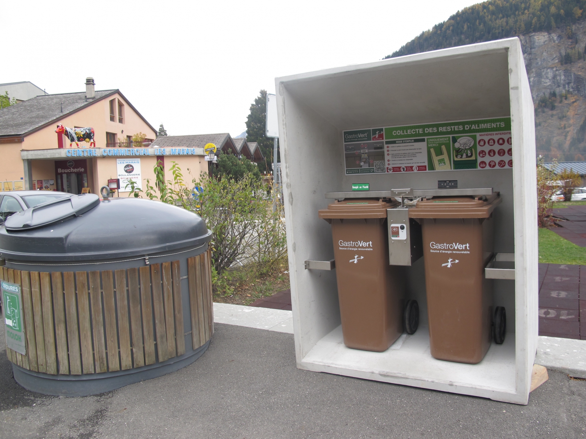 A Salvan même, un point de collecte GastroVert a été installé en face du centre commercial des Marais.