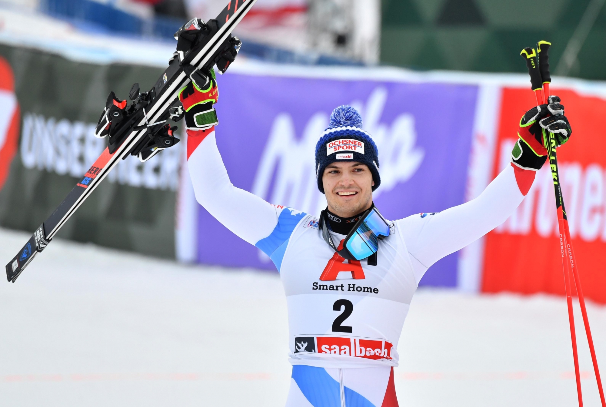 Le dossard numéro deux pour une deuxième place et un premier podium en Coupe du monde pour Loïc Meillard.