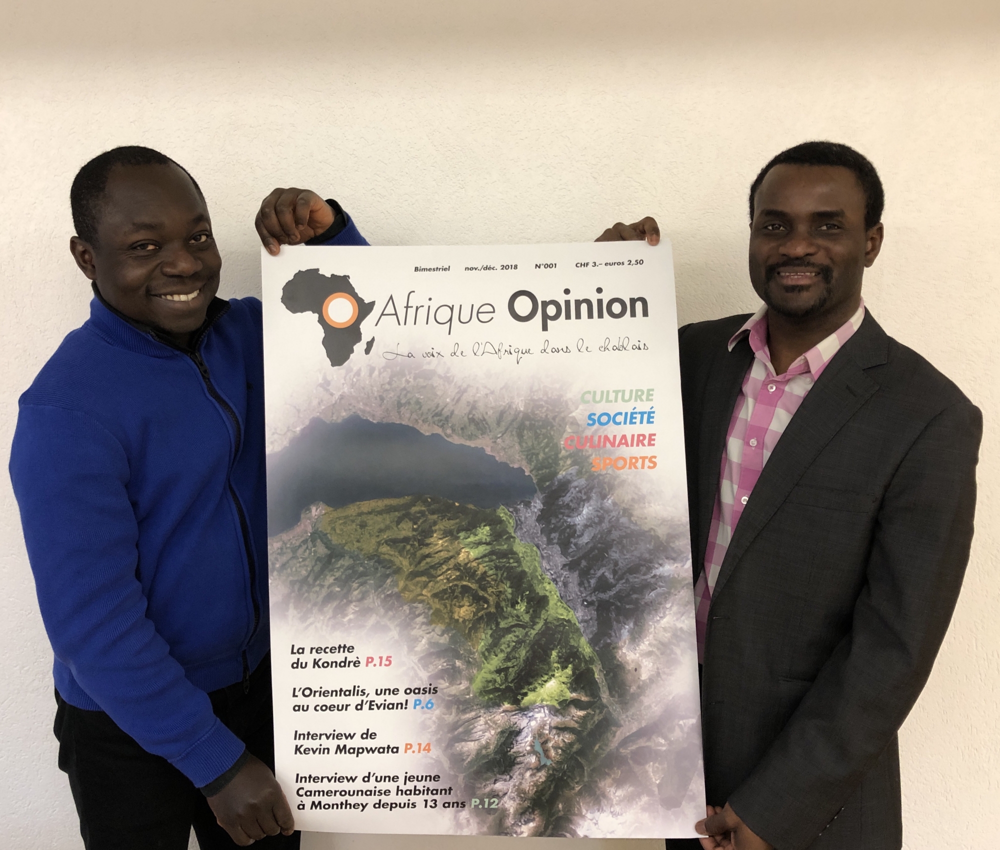 Epiphane Amanfo (à gauche) et Merlin Tchouanga ont lancé le magazine «Afrique Opinion».