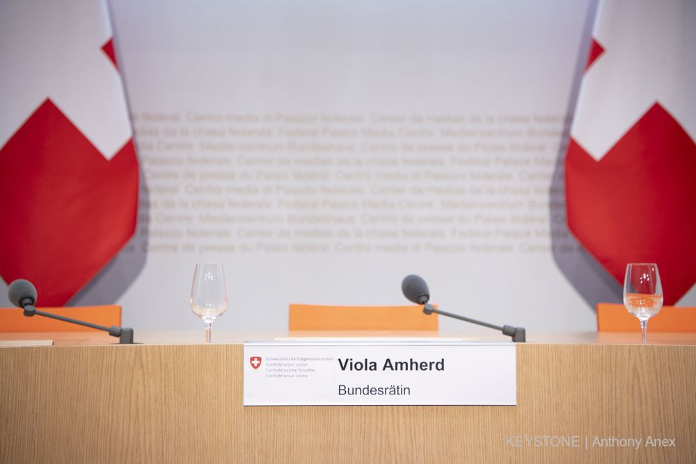 A peine élue, Viola Amherd a déjà sa place de conseillère fédérale au centre de presse du Palais fédéral.