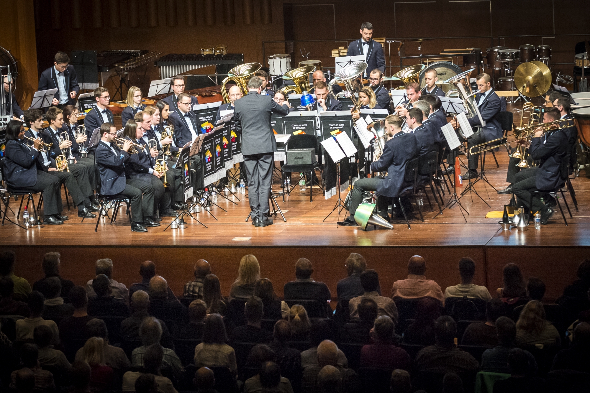 Le Valaisia Brass Band, ici à Montreux lors de son 4e titre consécutif de champion suisse, a été désigné meilleur ensemble de l'année 2018 au niveau international.