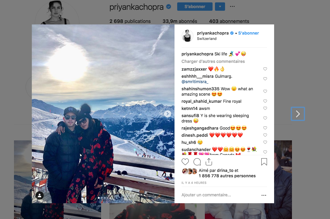 Priyanka Chopra et son mari Nick Jonas ont partagé des clichés de leurs vacances sur les réseaux sociaux.