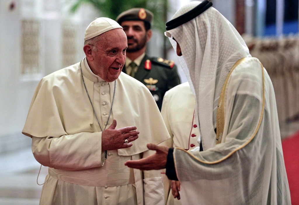 Le Pape François a été reçu lundi par le Prince d'Abou Dhab, le cheikh Mohammed bin Zayed Al Nahyan.