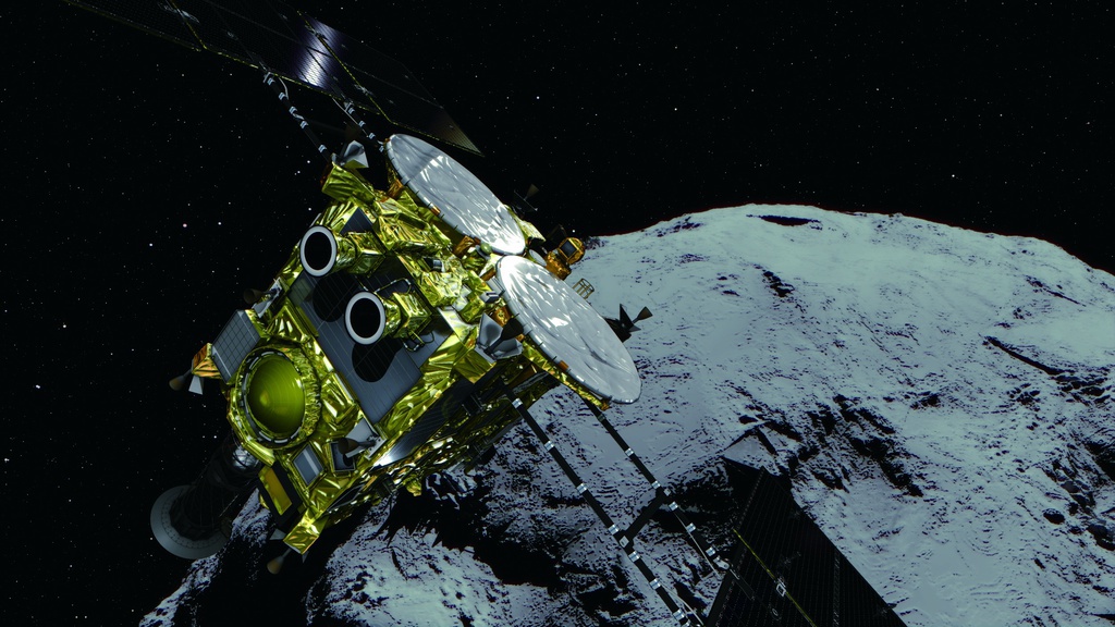 La sonde Hayabusa2 a pu entrer en contact avec l'astéroïde Ryugu après un voyage de trois ans et dix mois.