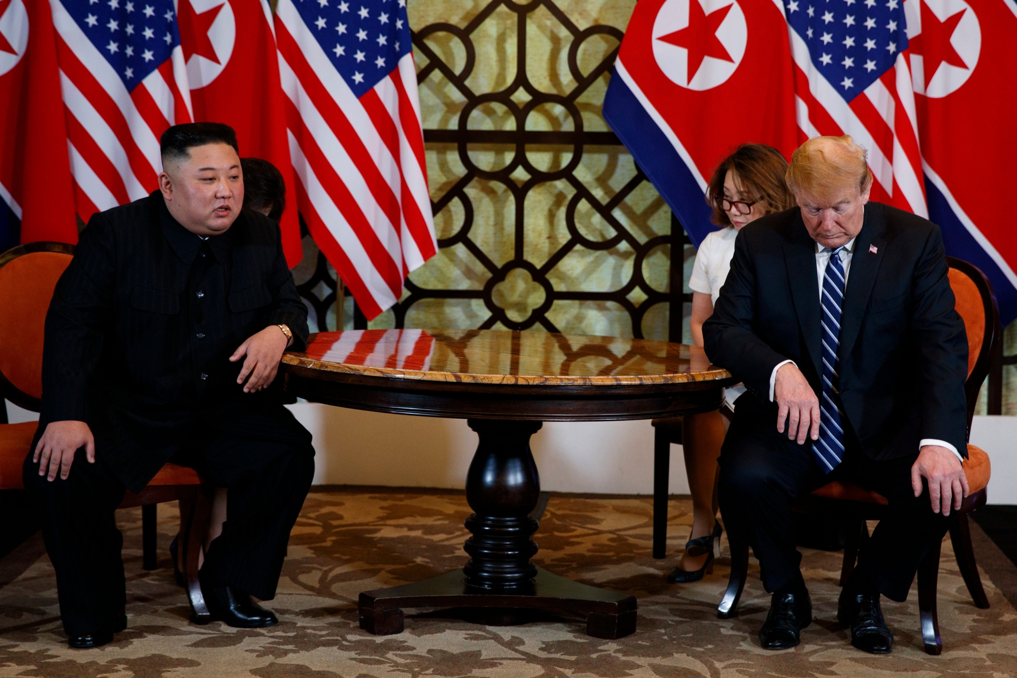 President Donald Trump meets North Korean leader Kim Jong Un, Thursday, Feb. 28, 2019, in Hanoi. (AP Photo/ Evan Vucci) Trump Kim Summit Photo Gallery