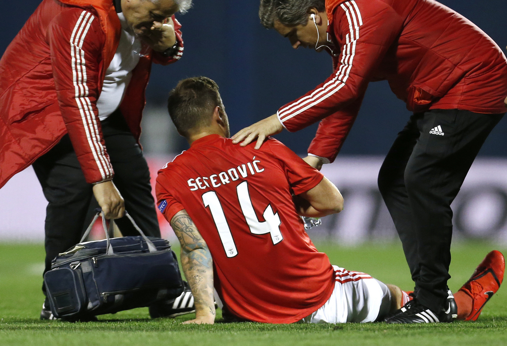 Haris Seferovic a été remplacé à la 38e minute lors du match perdu 1-0 par le Benfica contre le Dinamo Zagreb.