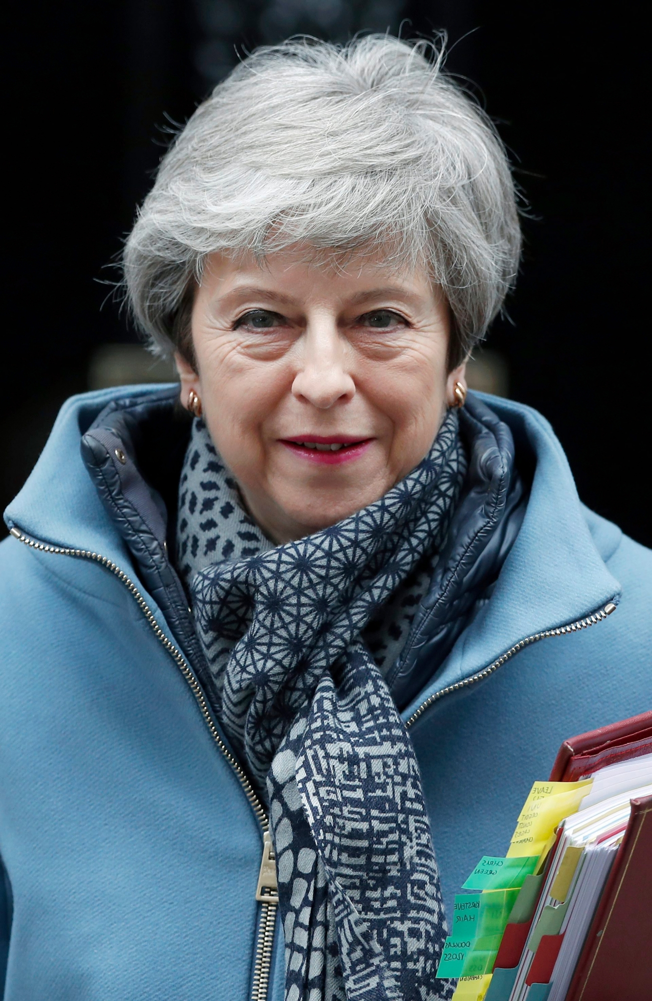 Britain's Prime Minister Theresa May leaves 10 Downing street to attend her weekly Prime Minster's Questions at the House of Commons, in London, Wednesday, March 27, 2019.  British lawmakers are preparing to vote Wednesday on alternatives for leaving the European Union as they seek to end an impasse following the overwhelming defeat of the deal negotiated by Prime Minister Theresa May. (AP Photo/Alastair Grant) Britain Brexit