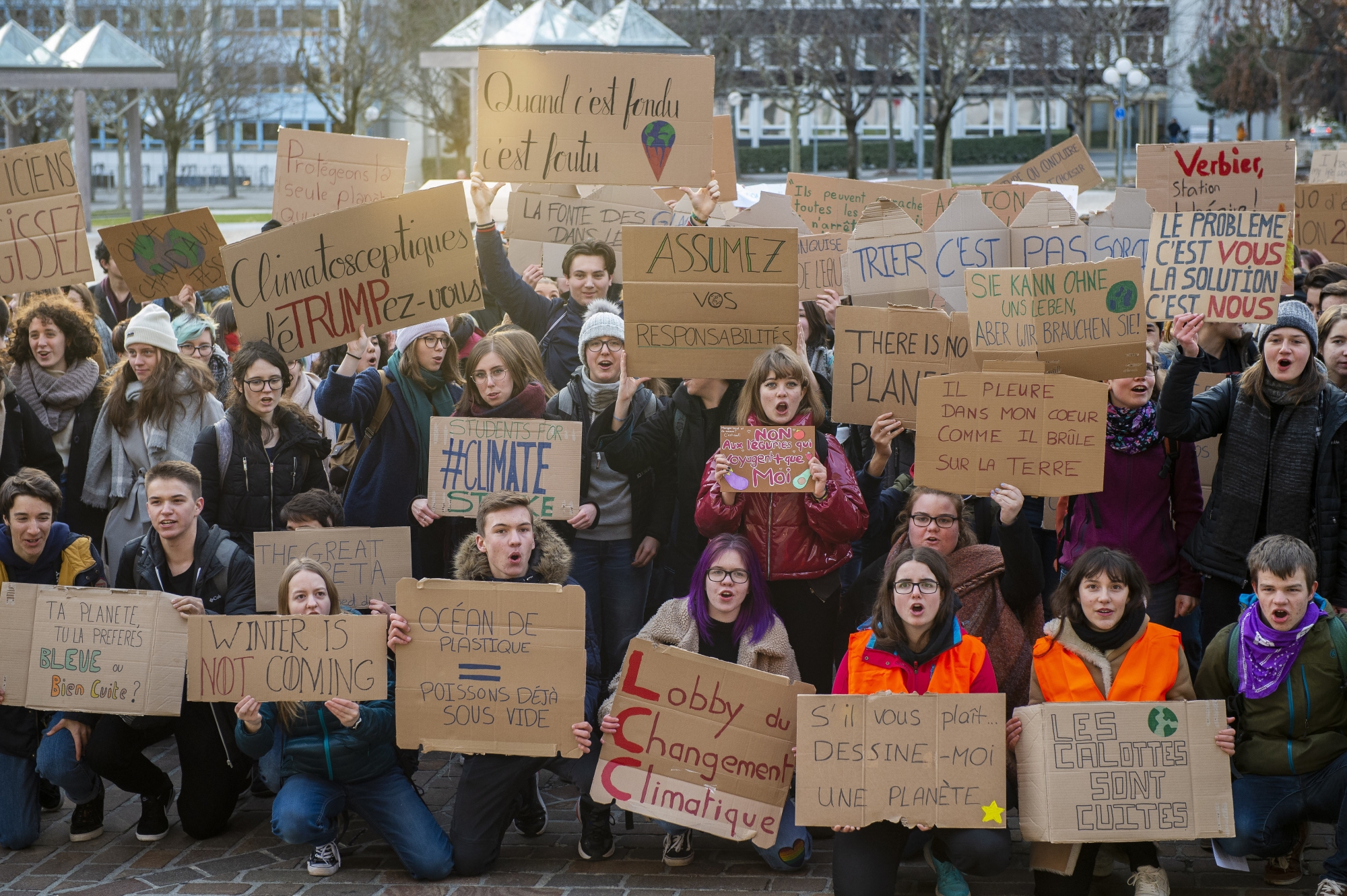 Les collégiens valaisans ont déjà manifesté pour le climat, après les cours, le 18 janvier dernier.