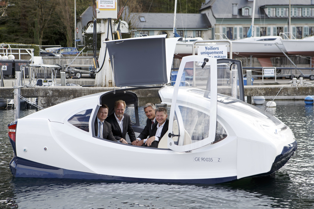 Le Seabubble est un "taxi volant sur l'eau", qui fonctionne grâce à un moteur électrique.