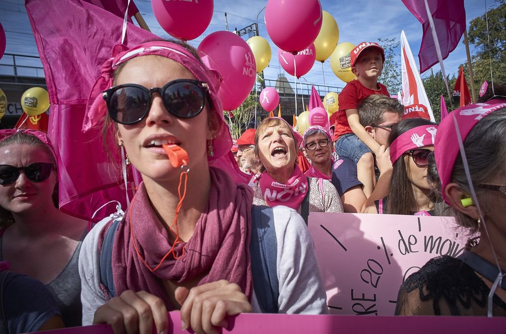 Les Valaisannes se sont mobilisées en septembre dernier à Berne pour l'égalité salariale.