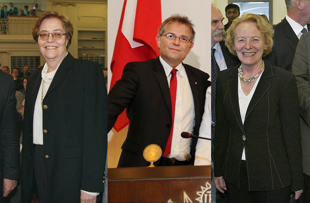 Yvette Jaggi (PS/VD), Thomas Büchi (PLR/GE) et Rose-Marie Dumont (PDC/FR) ont tous coprésidé l'assemblée constituante de leur canton.