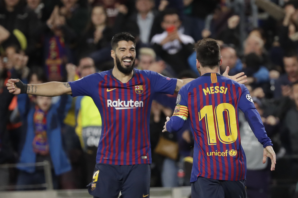 Luis Suarez, muet en Ligue des champions depuis très longtemps, avait ouvert le score pour les Catalans. Messi a aggravé le score à deux reprises.