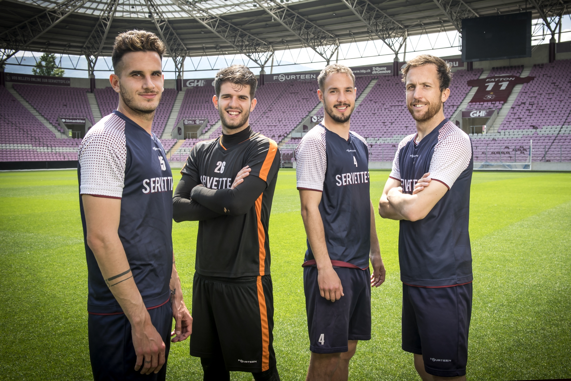 Daniel Follonier, Joao Castanheira, Steve Rouiller et Anthony Sauthier: les quatre Valaisans font partie du groupe promu en Super League.