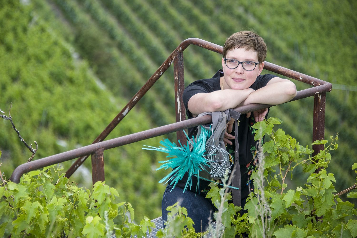 Sandrine Caloz envisage l'avenir de la viticulture valaisanne avec sérénité et lucidité.