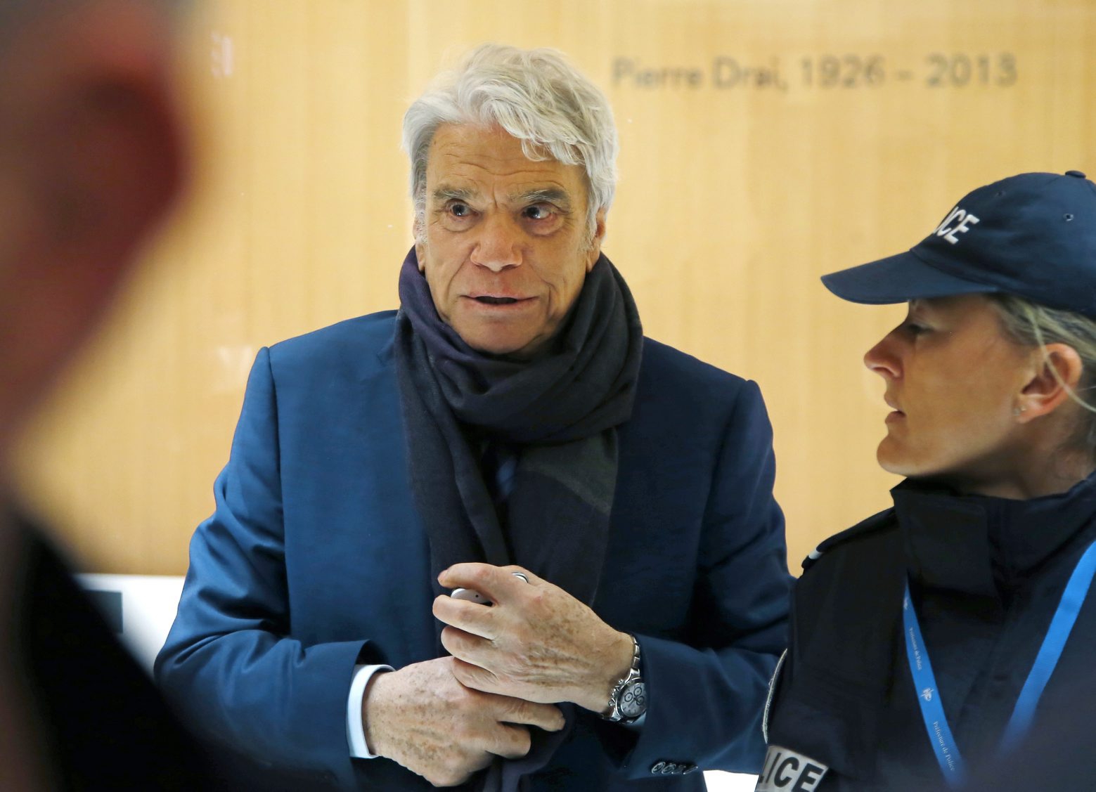 FILE - In this March 13, 2019 file photo, French tycoon Bernard Tapie arrives at Paris court house. A court has acquitted Tuesday July 9, 2019 Bernard Tapie of fraud over a 404 million-euro ($452.5 million at the current exchange rate) payment linked to the sale of sportswear company Adidas in the 1990s. (AP Photos/Michel Euler, File)
Bernard Tapie France Fraud Trial