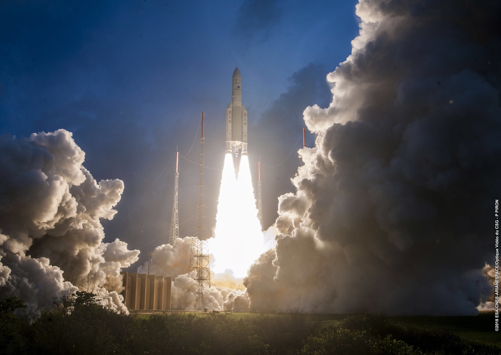 La fusée Ariane 5 décollera mardi prochain pour lancer ce satellite (archives).