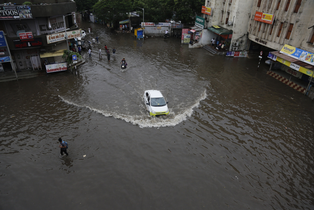 Les rues d'Ahmadabad étaient sous l'eau il y a 4 jours. De nouvelles pluies abondantes sont attendues ces prochains jours (archives).