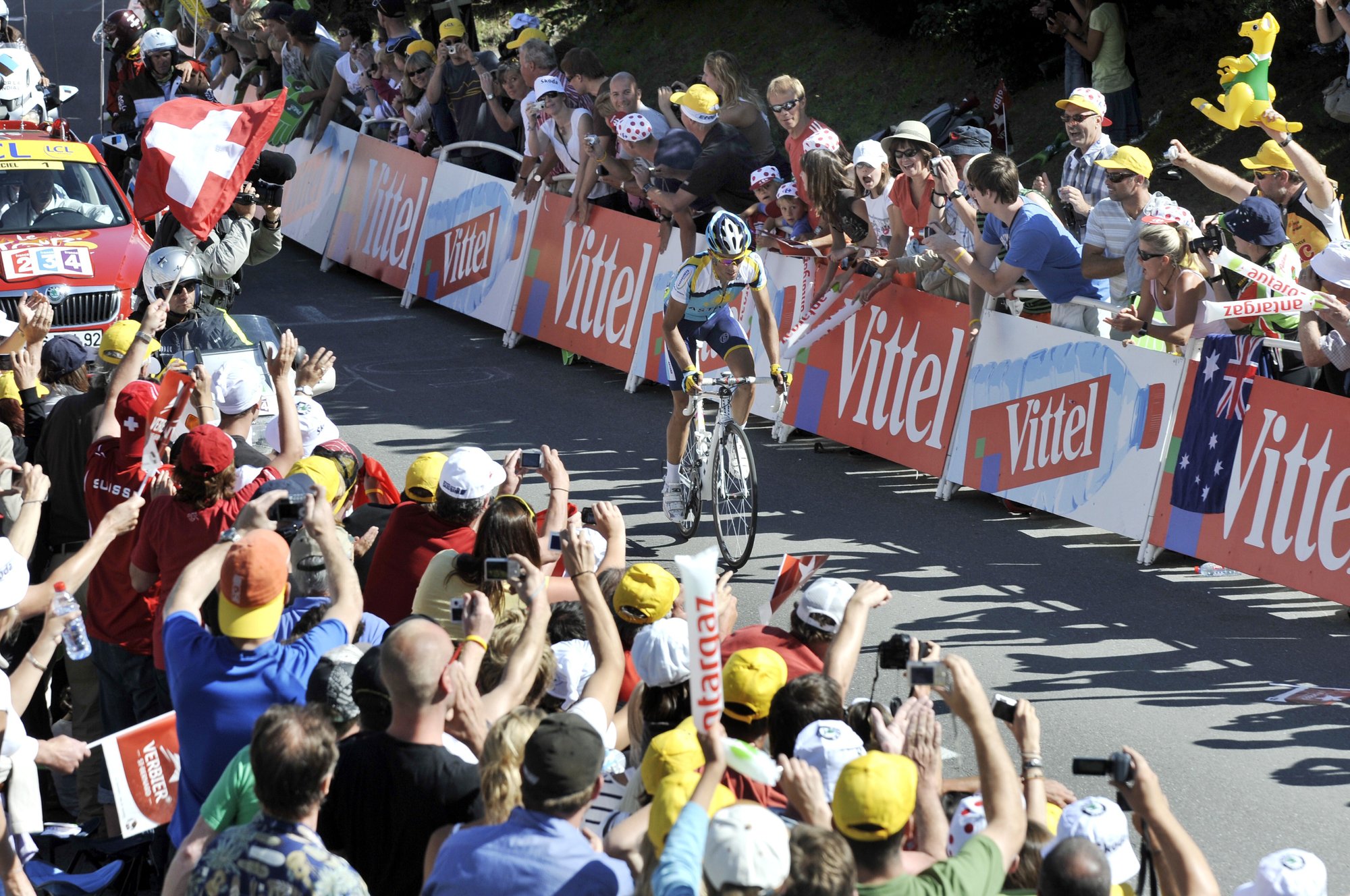 Alberto Contador de retour à Verbier ce samedi, dix ans après sa victoire sur l'étape du Tour de France qui avait pour cadre la station bagnarde.
