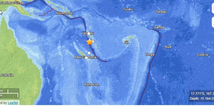 Un séisme de magnitude 6 s'est produit ce jeudi au large de Vanuatu, dans le Pacifique Sud. Pas de blessés pour le moment.