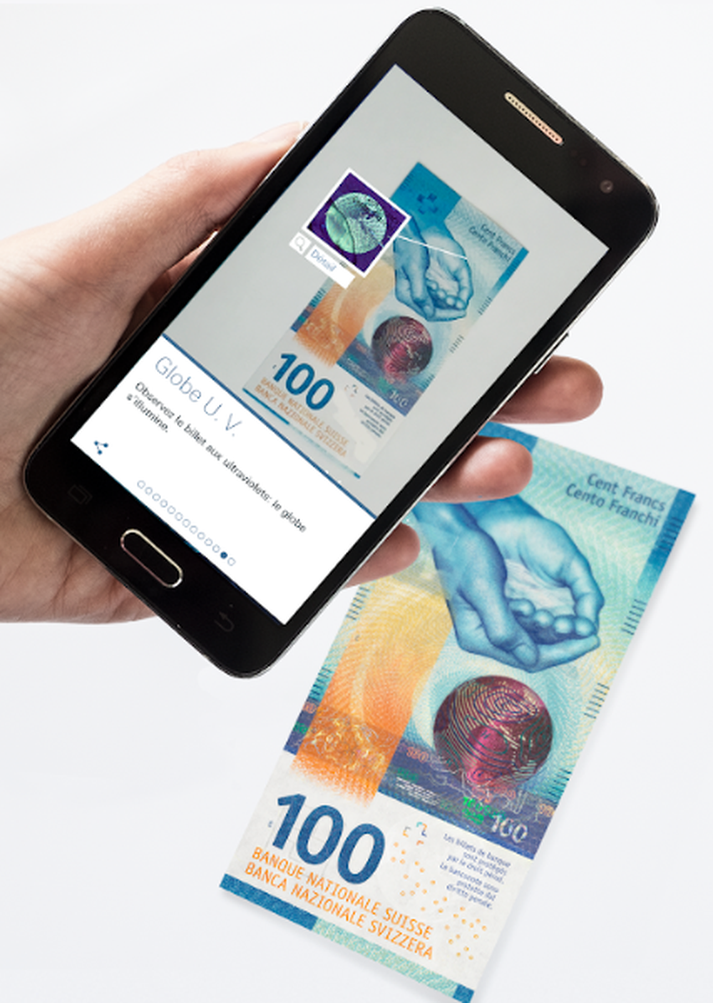 L'application "Swiss Banknotes" de la BNS permet de se familiariser avec les billets de la nouvelle série.