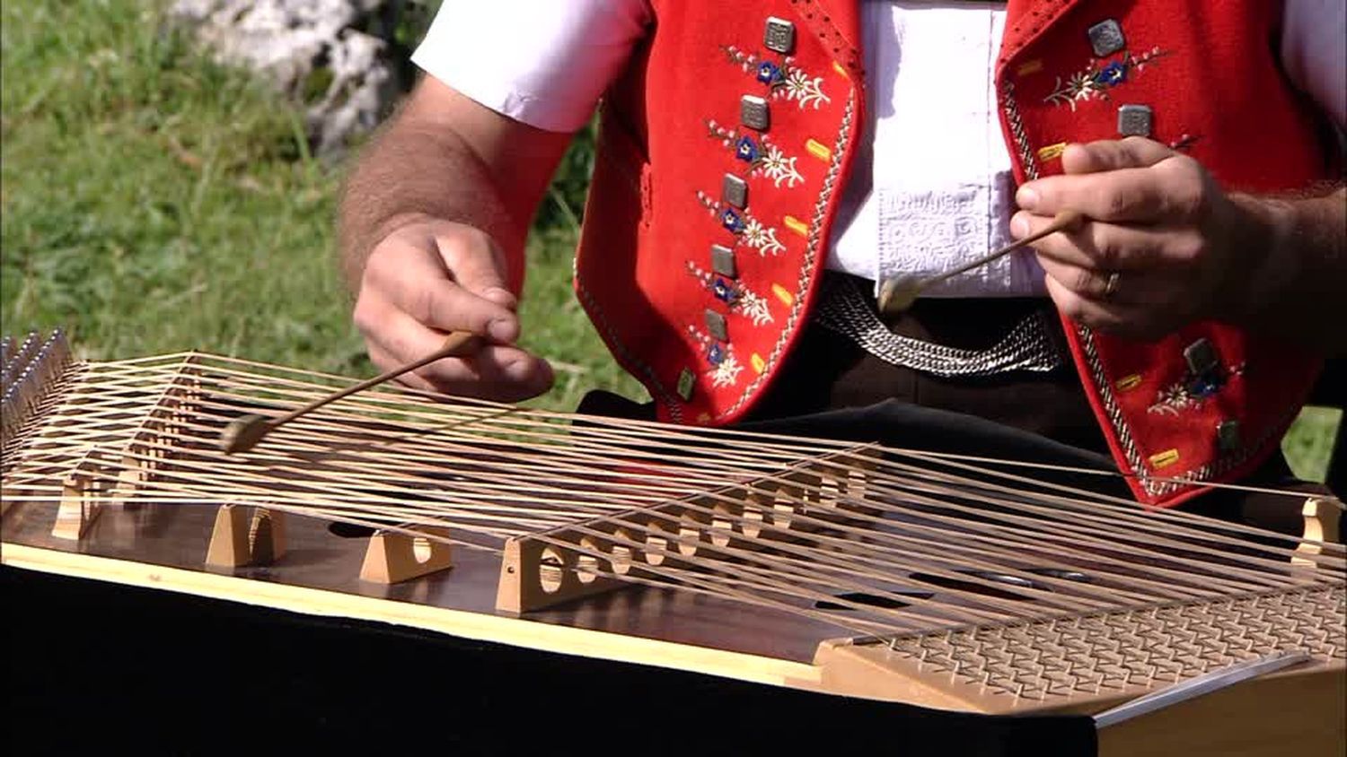 Le hackbrett appenzellois, un instrument phare de la musique folklorique suisse.