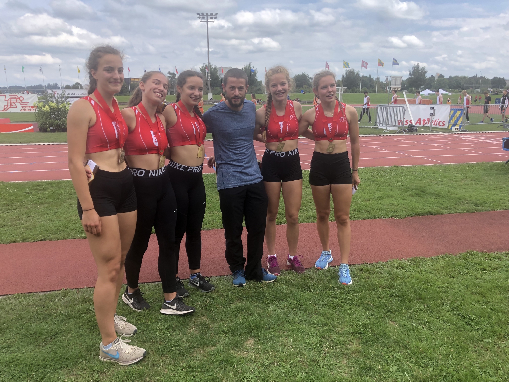 Sur le 5x80 m, les U16 ont battu leur propre meilleure performance suisse de tous les temps à trois reprises.