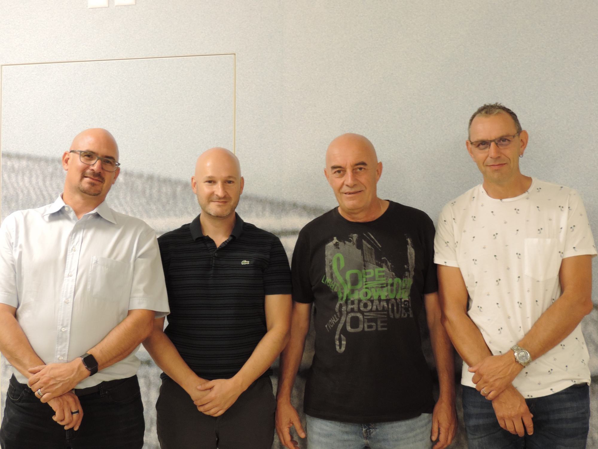 Christophe Bilgischer, Serge Riand, Claude-Alain Tscherrig et Cédric Zwissig composent le comité directeur du PDC Noble-Contrée.