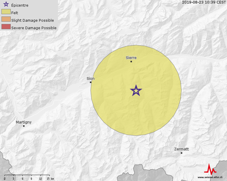 Un séisme de magnitude 2.9 a secoué la région sierroise vendredi matin.